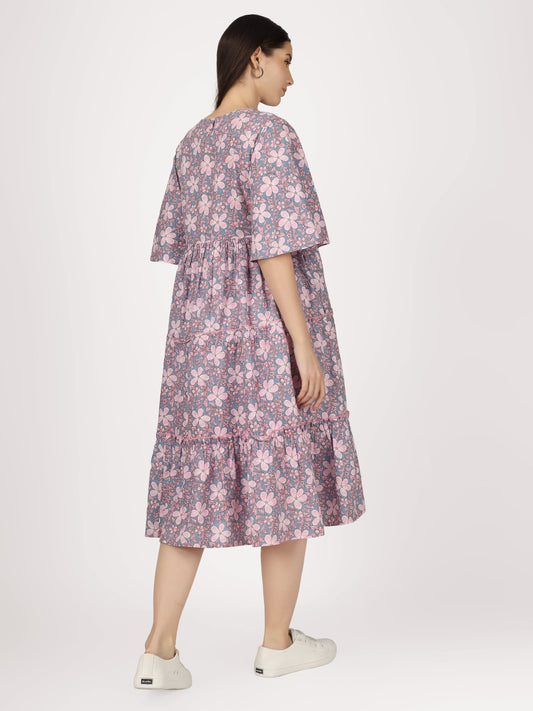First Love Lilac - Cotton Maternity Dress