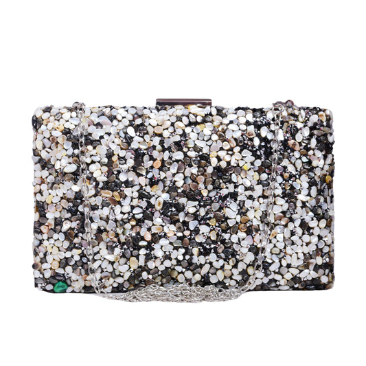 Black Marble Clutch