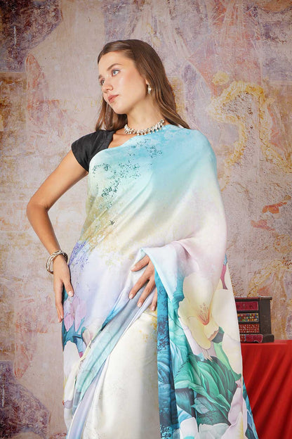 Avni  | Satin Georgette Saree