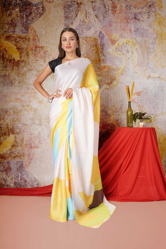 Kalindi - Satin Georgette Saree